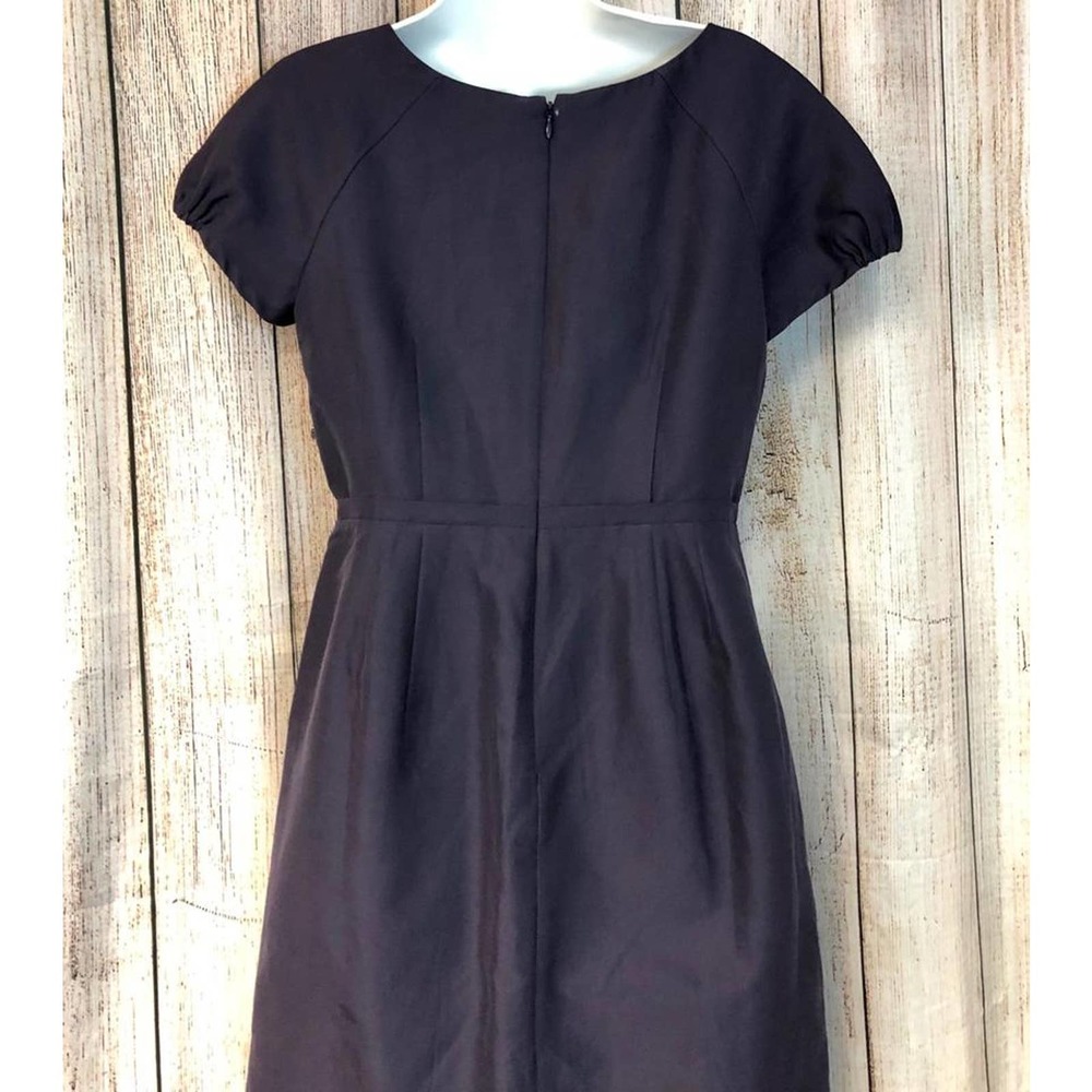 J. CREW EGGPLANT COTTON SILK DRESS 6 - Picture 5 of 6